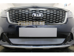 Защита радиатора Kia Sorento Prime 2017- chrome с датчиком ACC