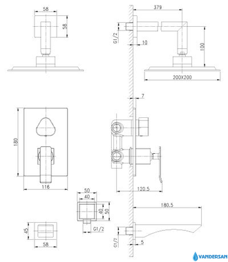 Смеситель для ванны Contest LM5822CW