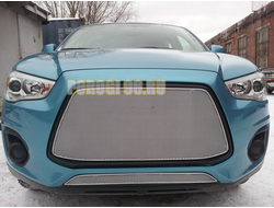 Защита радиатора Mitsubishi ASX 2013-2017 chrome верх PREMIUM