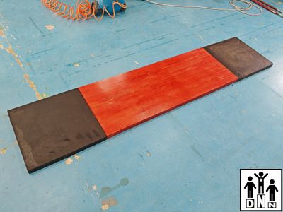 Помост для становой тяги компактный с морением 2740х720х40, Амортизаторы: 720*720*40 DNN