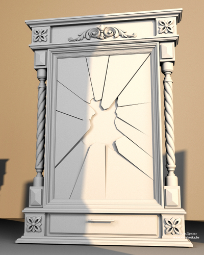 Купить резную раму для зеркала, SketchUp, 3d модель