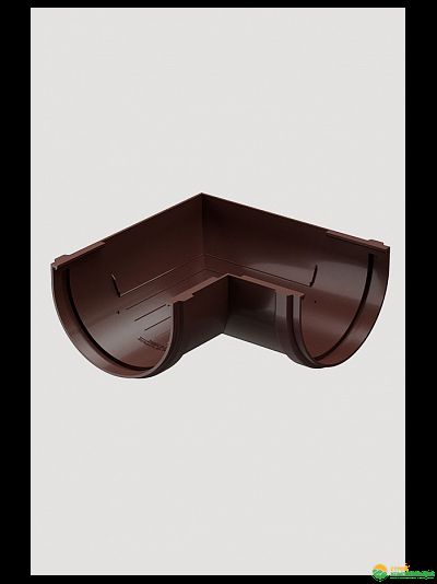 Угол желоба 90˚ Docke Standard Ø120 мм, цвет: Тёмно-коричневый