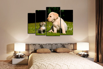 Модульная картина "Маленькие друзья"