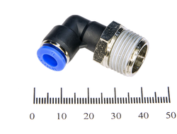 Пневмофитинг цанговый L-образный с наружной резьбой PL 8-02 (R1/4 )