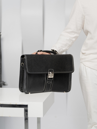 Кожаный портфель Feudo black (арт. 2014-01)