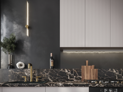 Сиэль Атласный серый модульная кухня