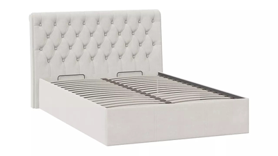 Спальня Скарлет - Кровать двойная Универсальная с ПМ Тип 1 Велюр бежевый 1400