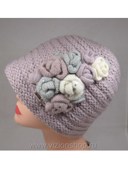 Женская зимняя шляпа vizio 5394 розовая из коллекции женских шляп зима 2016  итальянского модельера