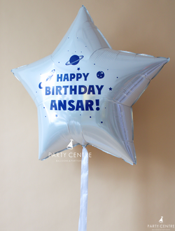 Звезда белая с вашей надписью 90см