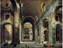 Картина обогреватель, репродукция Джованние Панини Интерьер собора святого Петра