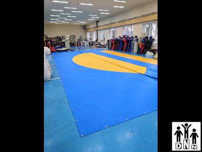 Покрышка борцовская 12х12м плотность 630гр*м2 одноцветная липучки DNN