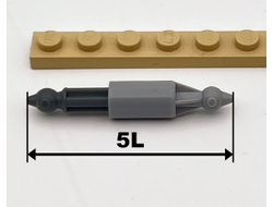 !АНАЛОГ! Technic, Steering CV Joint Axle 5L, Light Bluish Gray (2405 / 6408171) / 4 шт.