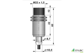 Индуктивный взрывозащищенный датчик SNI 24-10-D резьба М22х1,5