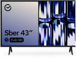 43" Телевизор Sber SDX 43F2139 черный 1920x1080, Full HD, 60 Гц, Wi-Fi, Smart TV, Салют ТВ