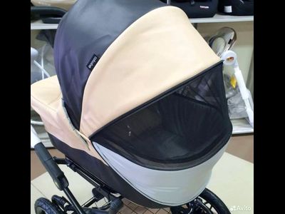 Детская коляска 2 в 1 Cobabe 6300L Коричневый Экокожа