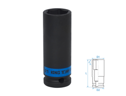Головка торцевая ударная глубокая шестигранная 1/2", 21 мм KING TONY 443521M