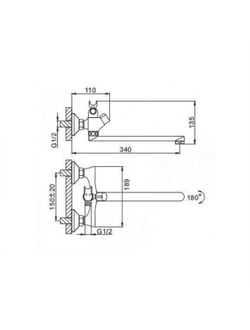 Смеситель для ванной FRAP F22731-B