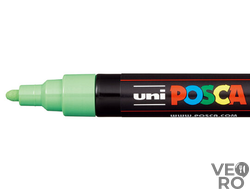 Акриловый Маркер Uni POSCA PC-5M 1,8-2,5мм, овальный наконечник, салатовый