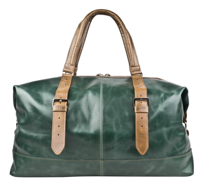 Кожаная дорожная сумка Campora Premium dark green (арт. 
4019-11)