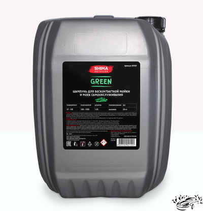 Автошампунь SHIMA DETAILER GREEN, Зеленая пена
