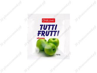 Съедобная гель-смазка Tutti-Frutti Яблоко 4г