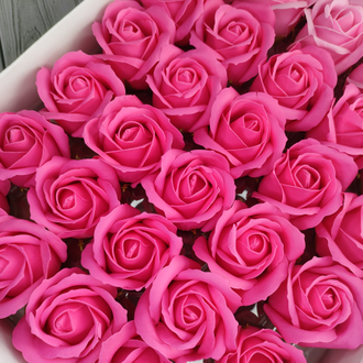 УЦЕНКА МИКС Розы из мыла 50 шт Светло-малиновый (1/43) - Розовый (см. доп. фото)
