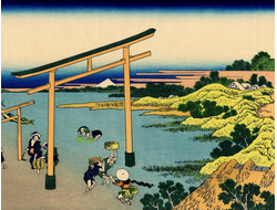 Картина обогреватель, репродукция японской живописи Залив Нобото