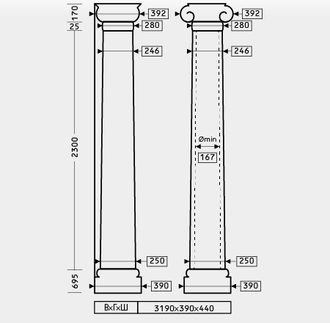 Колонна 1.30.213 - d250мм