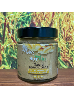 Арахисовая паста с кусочками арахиса и морской солью, 180 г
