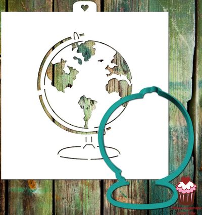 Трафарет+форма "Глобус" 11,5см