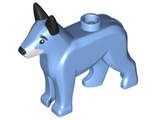 Dog, Alsatian / German Shepherd with Black Eyes, Nose, Ears and Eyebrows and White Muzzle Pattern Wonder Dog, Medium Blue (92586pb05 / 6212906)