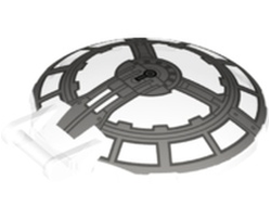 Dish 6 x 6 Inverted with Bar Handle with SW Resistance Bomber Cockpit Pattern, Trans-Clear (18675pb12 / 6201247 / 6230221)