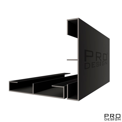 Алюминиевая вставка 1964 для плинтуса Pro Design 2,7 м.п. (12х80 мм) Черный муар