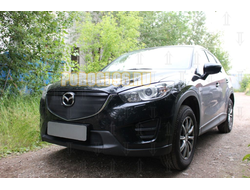 Защита радиатора Mazda CX-5 2015-2017 chrome верх