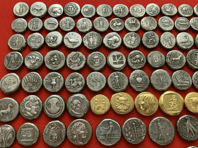 180 античных монет с VII века до н. э. - V век н. э. С описанием! Копии высшего качества!