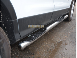 Пороги труба с проступью d76 Ford Kuga (2012-2016)