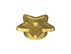 Plate, Round 1 x 1 with Star and Small Pin Hole, Pearl Gold (11609 / 6070746 / 6184647)