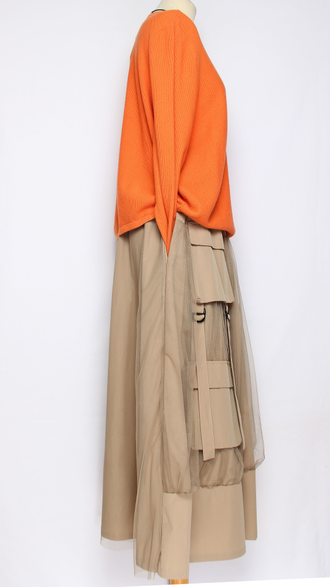 Джемпер тонкий ХЛОПОК "ТРИ ПУГОВКИ"  бежевый, трава, оранжевый  до р.50