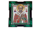 Икона Св.Николай Чудотворец 300х270х15мм, малахит