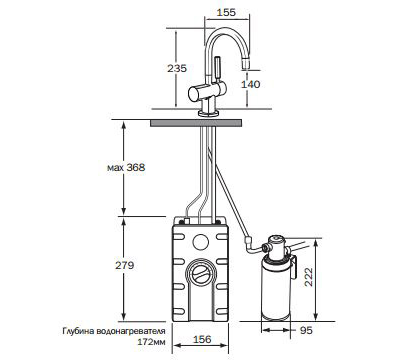Смеситель Modern F-HC3300MBLK (матовый черный)