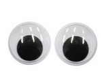 Глаза клеевые круглые с подвижными зрачками 9 мм, арт. Г74