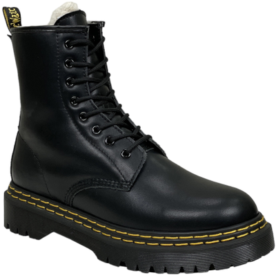 Dr Martens 1460 Black Smooth Double Stitch С Мехом
