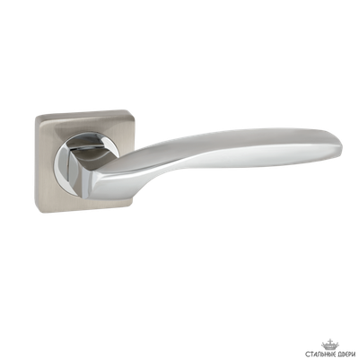 Ручка на квадратном основании VETTORE R06.045 SN/CP (Сатин/Хром)