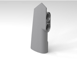 Technic, Panel Fairing #22 Very Small Smooth, Side A, Light Bluish Gray (11947 / 6236920 / 6352683)