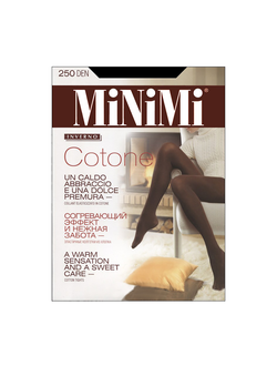 Колготки женские с хлопком MiNiMi Cotone 250 den