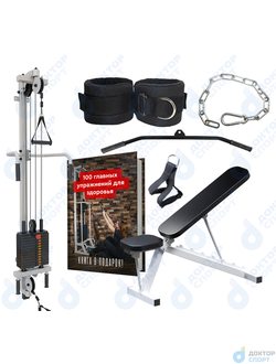 "Эффект" 50 кг со скамьей (металлические обрезиненные груза)