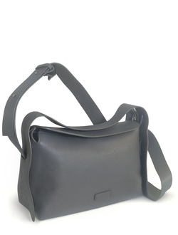 (АРТИКУЛ: 10010/1/72) СУМКА ЖЕНСКАЯ, НЕБОЛЬШАЯ, НАТУРАЛЬНАЯ КОЖА, СЕРАЯ, С ПЛЕЧЕВЫМ РЕМНЕМ