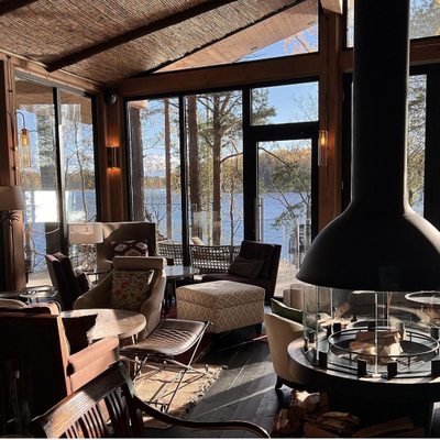 Центральный металлический камин SPHERE