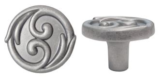 Ручка-кнопка К8122, античное серебро