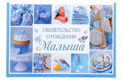 Папка "Свидетельство о рождении", МИКС (старый формат)